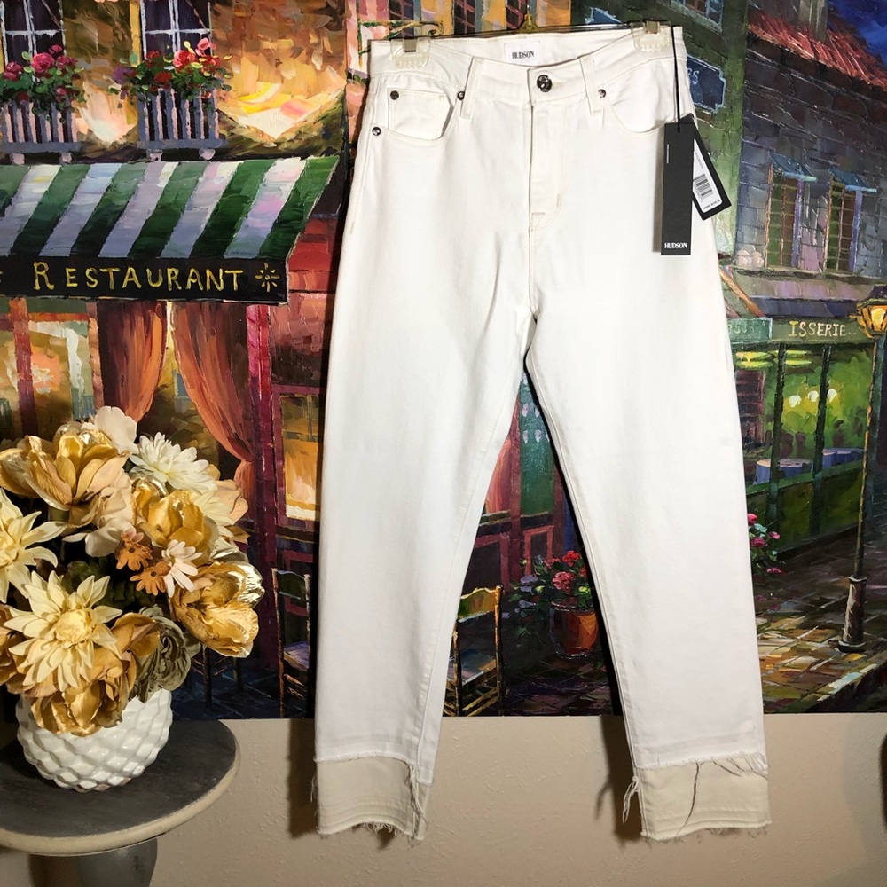 Hudson White Jeans, Size 26